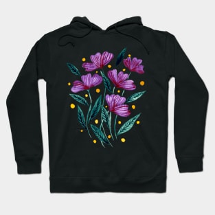 Cute florals - purple and green Hoodie